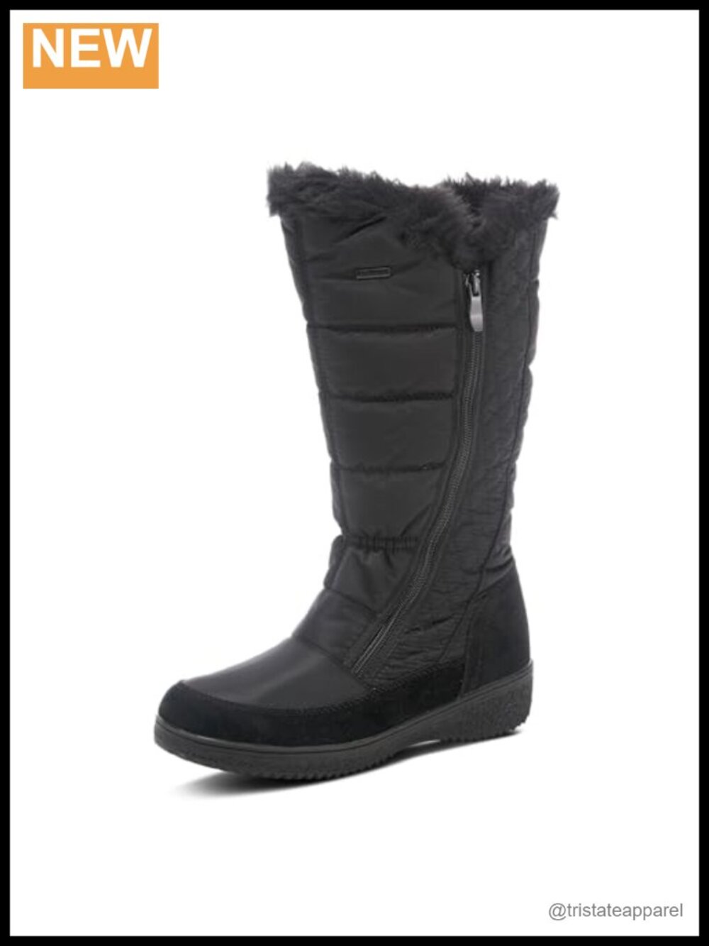 Spring Step Waterproof Mid Calf Snow Boots Faux Fur Lined Zip